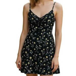 H&M Floral Black Dress